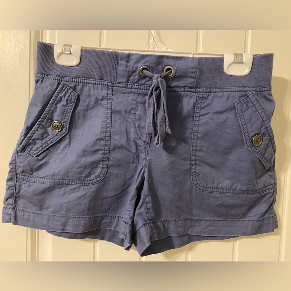 LOFT Slate Blue Stretch Waist Shorts